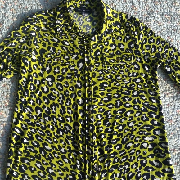Jones  New York s  navy chartuse  green cheetah - Picture 6 of 6